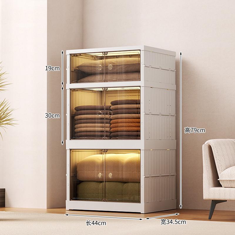 收纳柜家用衣柜衣服收纳箱置物卧室免安装宝宝衣柜整理塑料储物柜