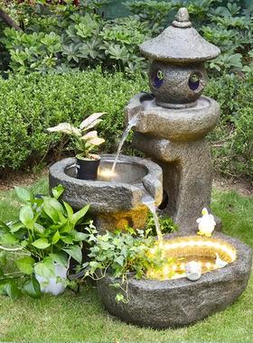 庭院流水景观中式假山喷泉摆件阳台花园造景客厅鱼池招财鱼缸装饰