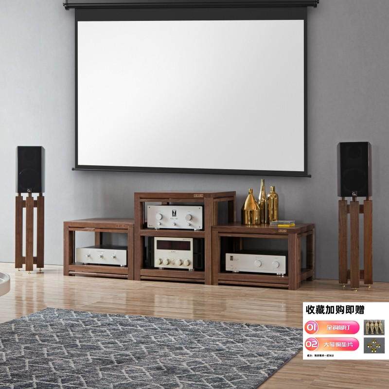 名匠功放架实木机柜音响放置架专用音响功放机器材音箱架新疆包邮