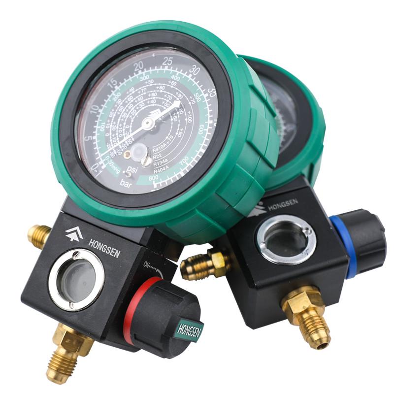 鸿森M480ALAH表空调加氟工具套装雪种加氟家用汽车空调压力表单表
