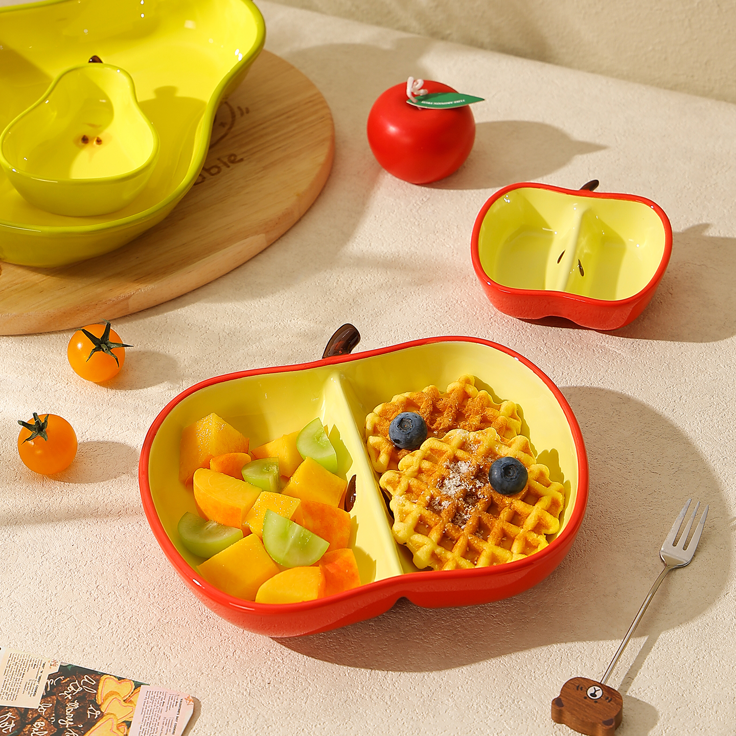 甜欧尼水果造型蘸料碟超可爱