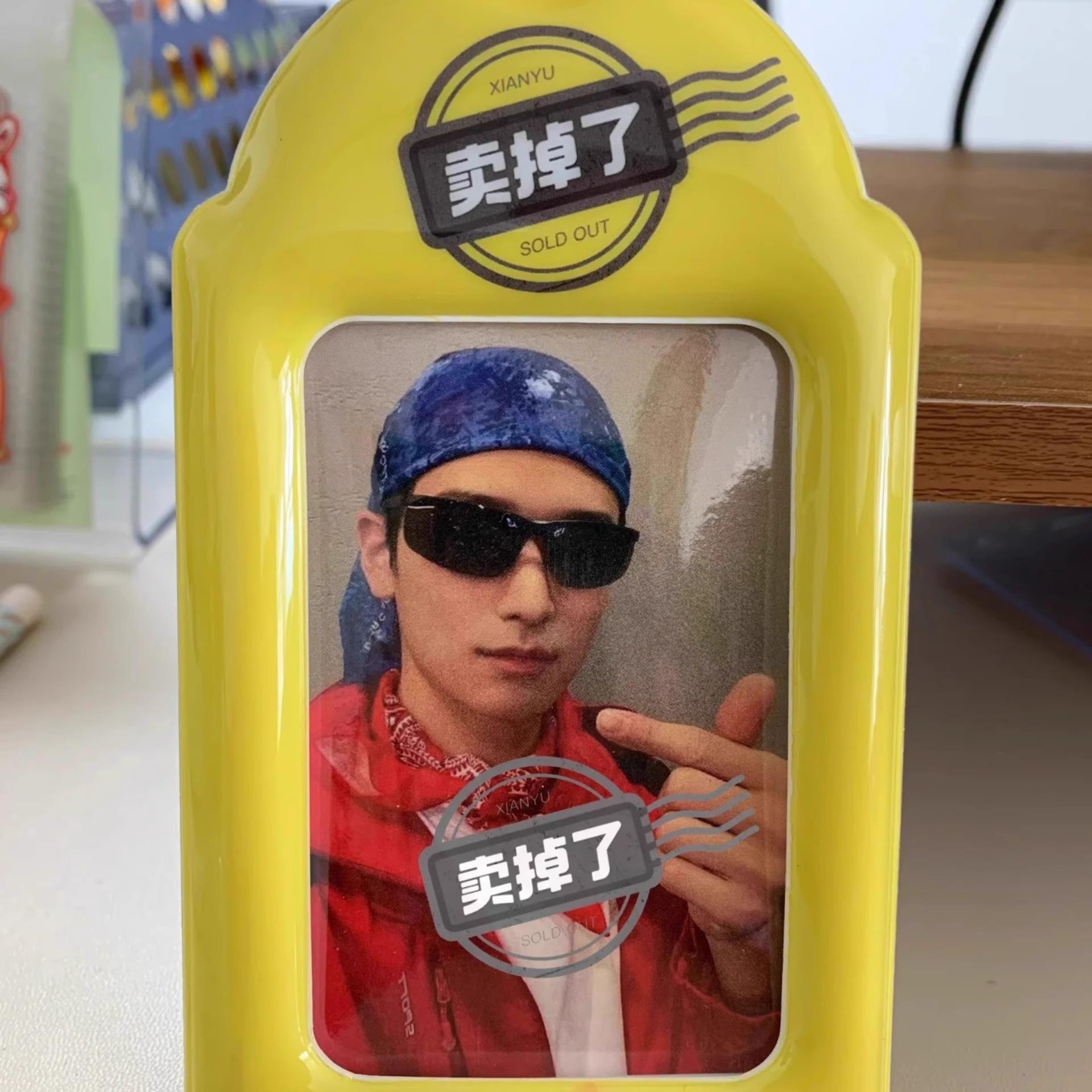 创意卖掉了pvc卡套3寸小卡照片拍立得展示趣味照片小卡收纳挂件
