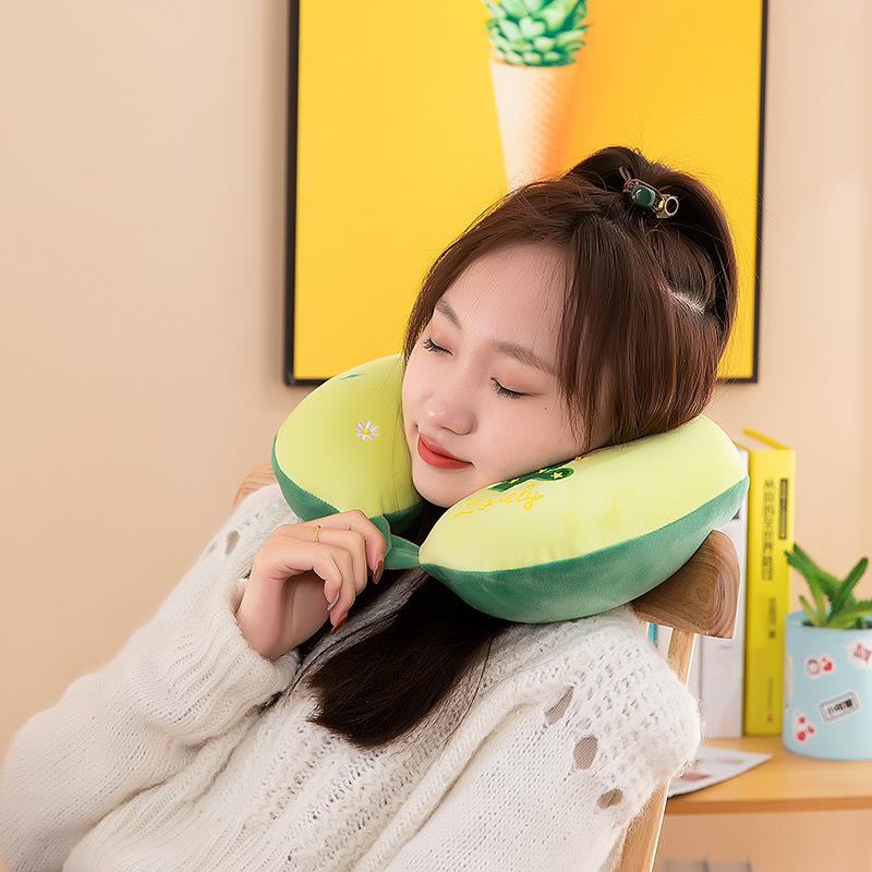 新款卡通U型枕记忆棉枕芯护颈枕汽车旅行便携飞机护颈旅行枕U形枕