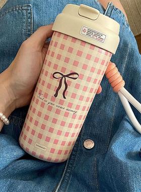lelemonade保温杯女新款高颜值大容量便携吸管316陶瓷内胆大学生