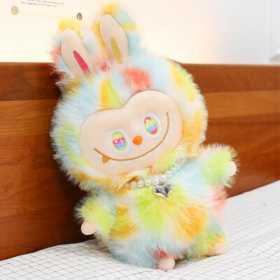 彩色拉布玩偶毛绒玩具labu公仔布娃娃大号抱枕送孩子女友生日礼物