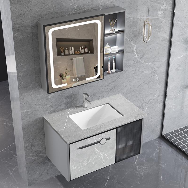 太空铝浴室柜组合小户型洗手盆卫生间洗脸盆现代简约洗漱台面盆池