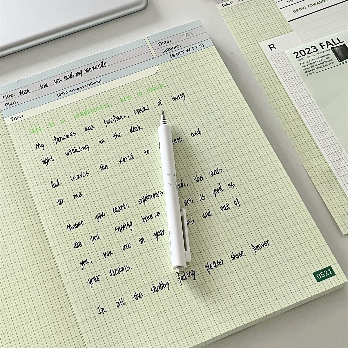 小红书同款抹茶绿格纹b5拍纸本ins简约风双面高颜值横线学生笔记