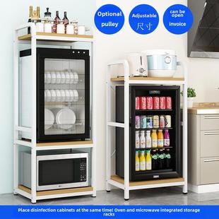 消毒柜置物架厨房餐厅上方烤箱微波炉电饭煲落地离地收纳架子