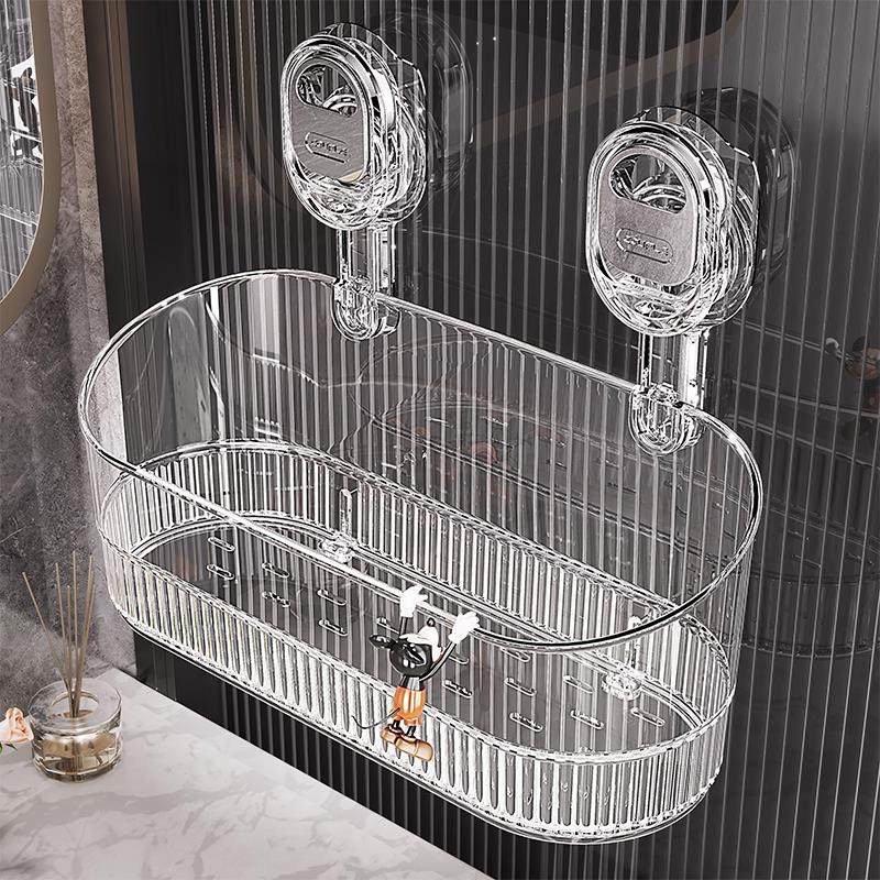 吸盘置物架化妆室家用浴室墙上免打孔无痕壁挂收纳盒洗漱台置物架