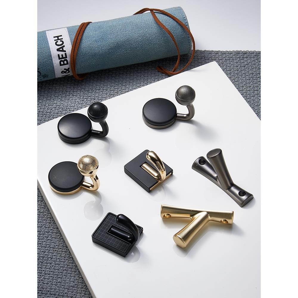 单件个性化衣钩进门钥匙衣钩挂墙穿孔承重锌合金挂钩