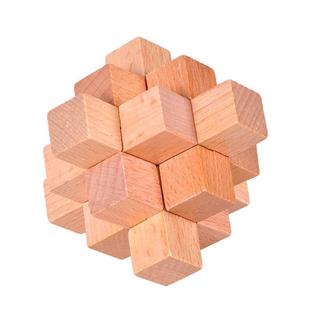 木质鲁班锁孔明锁小九通九根锁儿童玩具小学生学校智力开发教具