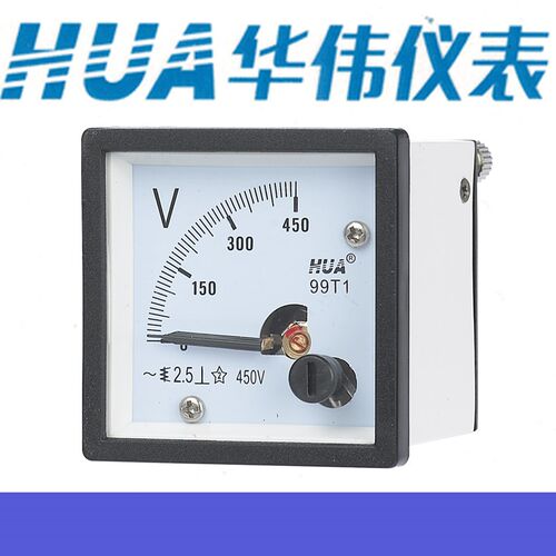 HUA华伟指针式电流电压表 99T1-AC5A-10A-20A-30A-50A-50/5 450V