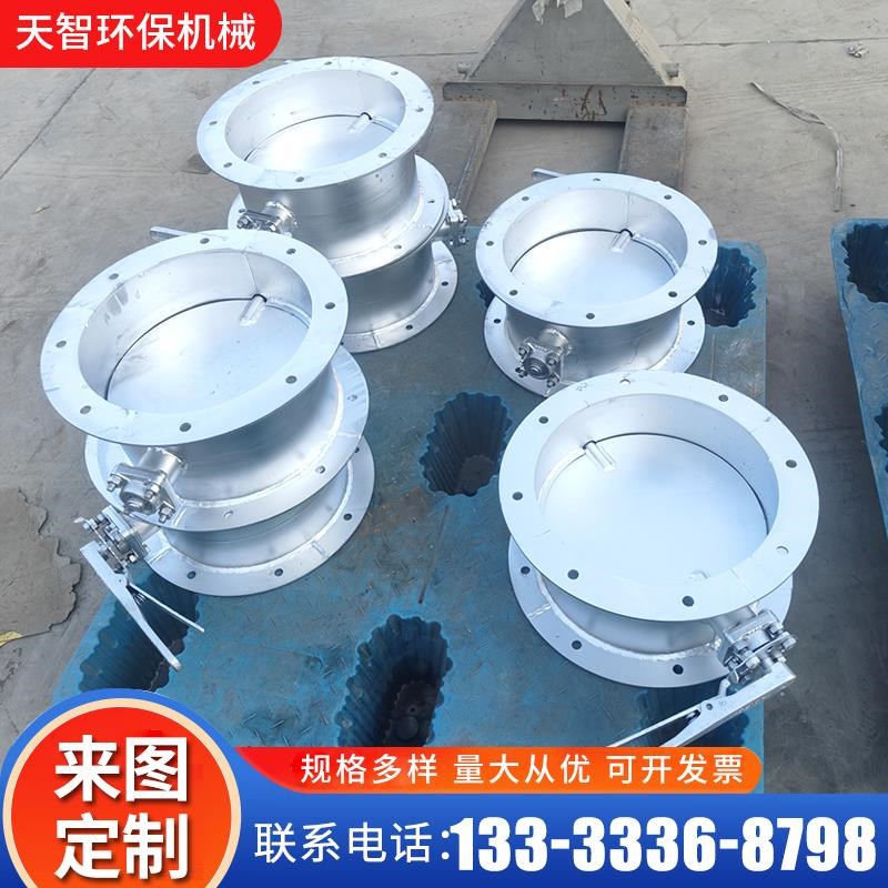 高温矩形通风蝶阀电动执行器手动气动手柄百叶阀风量调节型不锈钢