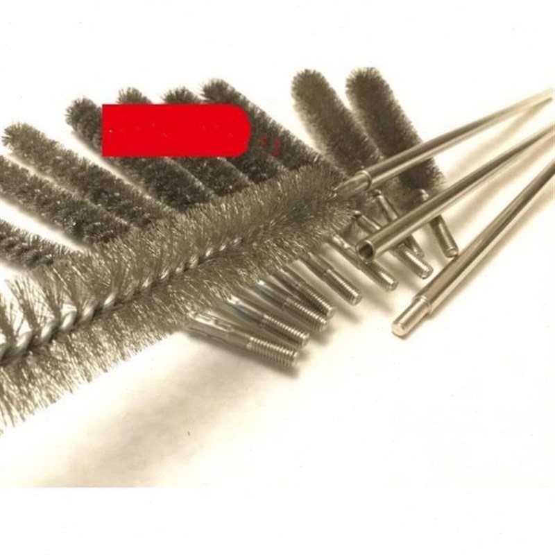 加长不锈钢丝管道刷内孔磨抛光mD6螺杆带牙链接杆现货深孔除锈