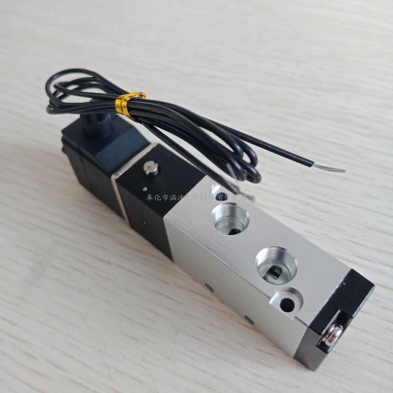 电磁阀4v110-06 ac220v dc24v 12v二位五通 电磁电控 换向气阀