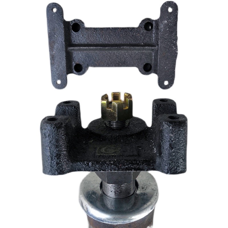 单卡减震器前叉总成建筑工地电动三轮车改装 前轮胎转向全套配件