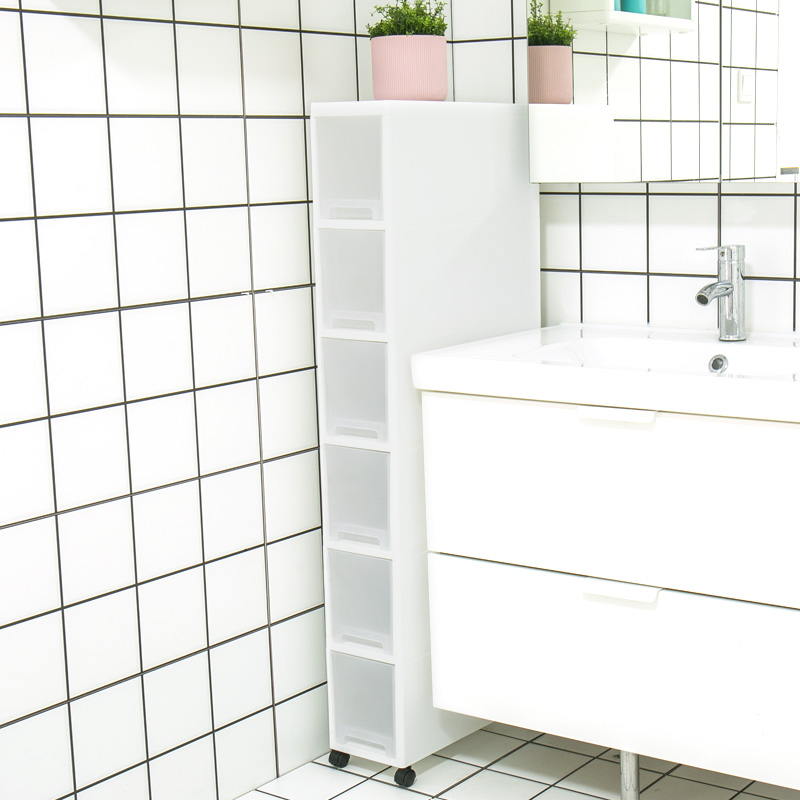 卫生间超窄夹缝收纳柜抽屉式厨房冰箱18cm缝隙置物架整理储物窄柜