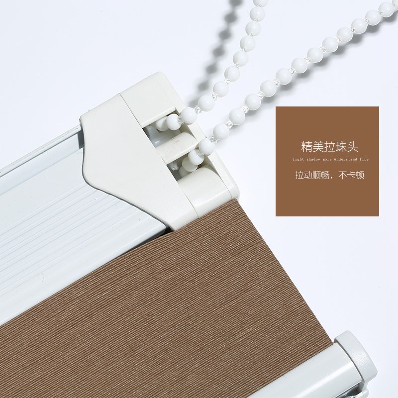 防水拉珠蜂巢帘遮阳办公室卫生间浴室防霉风琴帘百叶窗帘升降遮光