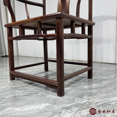 大红酸枝圈椅太师椅木新中式主人椅仿古官帽椅明式家具茶椅子