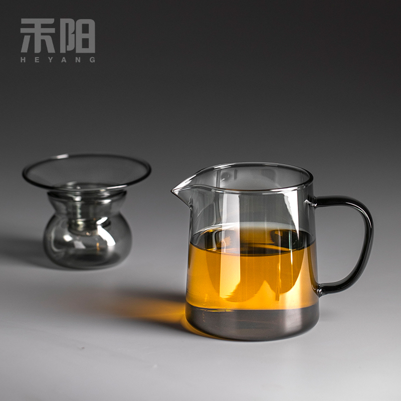 禾阳 加厚玻璃公道杯茶漏茶滤高档一体套装耐热分茶器功夫茶具