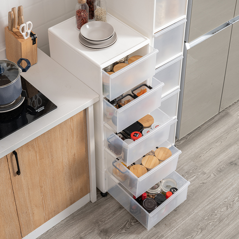 夹缝柜厨房收纳柜抽屉式卫生间窄缝隙储物柜洗手间厕所浴室置物架