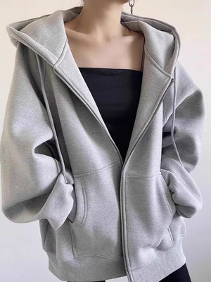 山东即墨卫衣外套女上衣春秋2025新款加绒加厚休闲美式复古棒球服