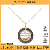 中古95新法国制造灵动3颗钻石项链750黄金41 46cm