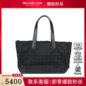 中古VINTAGE新CHANEL香奈儿NEW TRAVEL TOTE黑色尼龙托特包