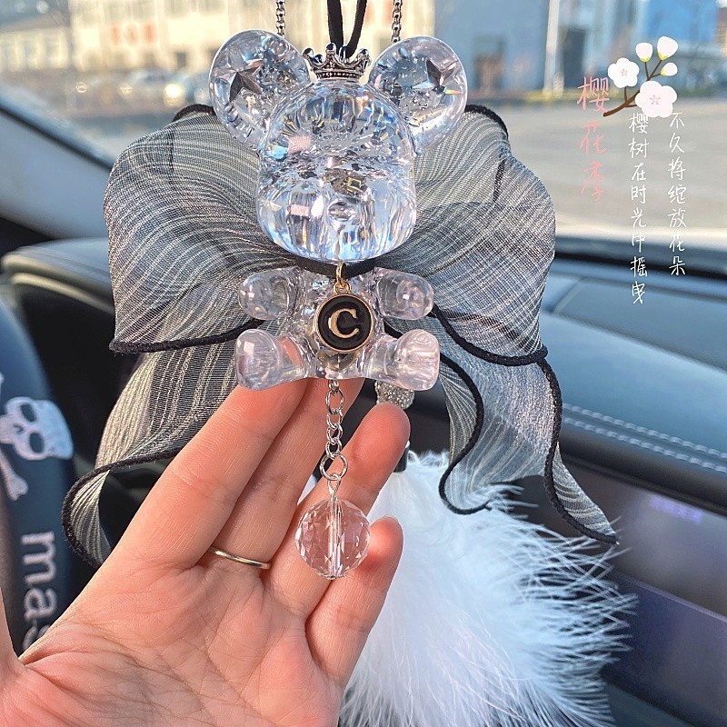 定制暴力熊汽车内后视镜上装饰品车载挂件高档吊坠女2025新款礼物