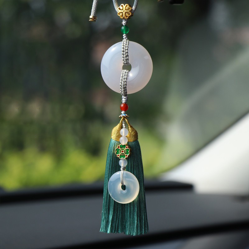 出入平安扣车载香薰水挂件汽车内后视镜上装饰品吊挂饰女2025新款