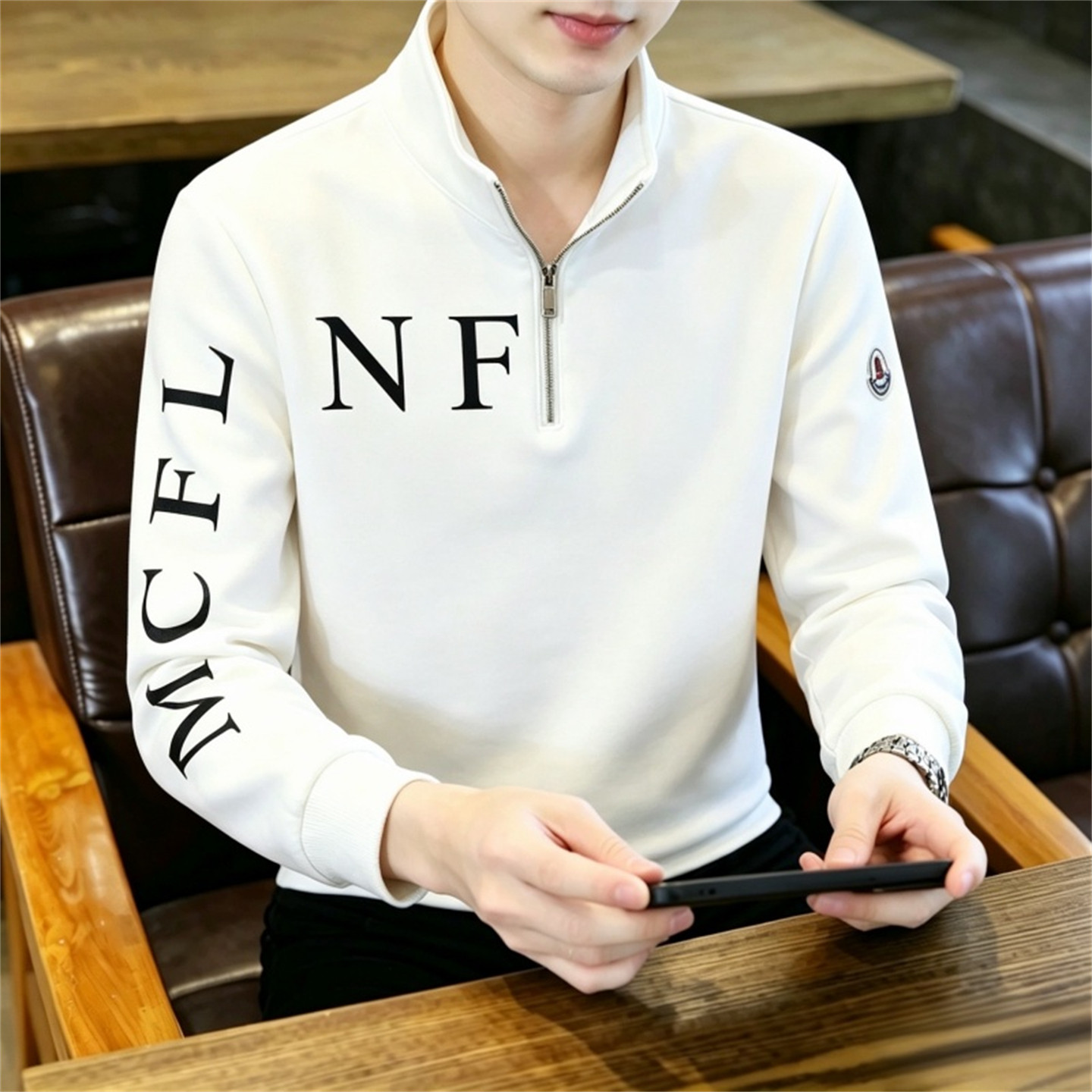 2026秋季男士立领长袖POLO衫