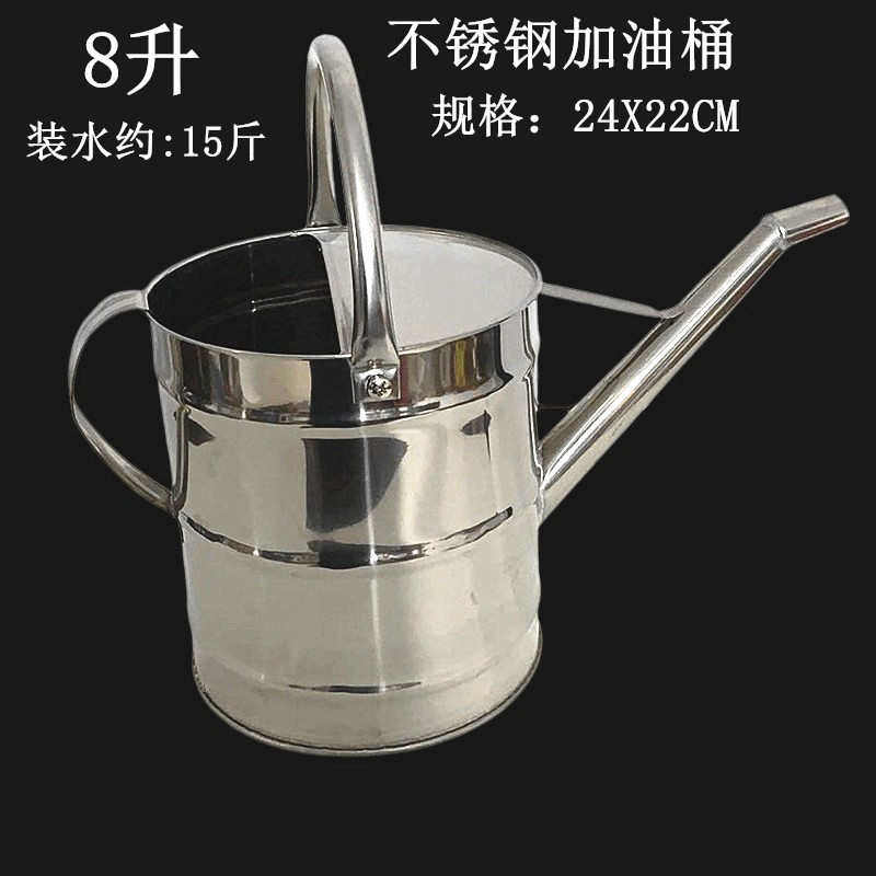 加厚长嘴汽油桶手提加油桶铁桶便携式柴油壶注水桶14L15升转换桶