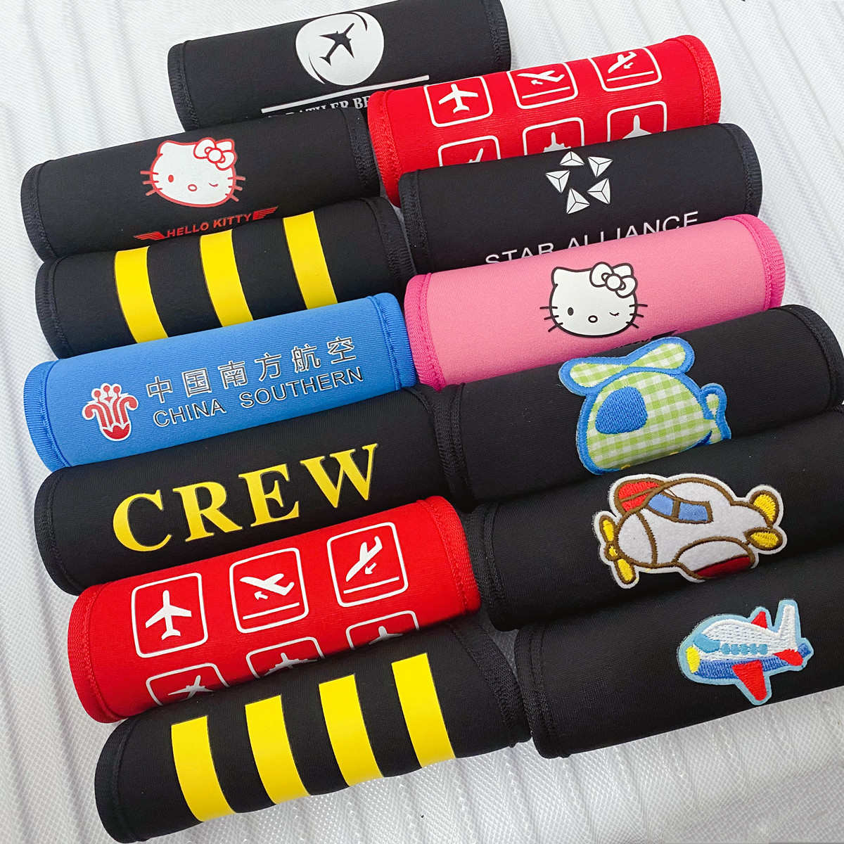 航空CREW潜水料把手套飞行箱加厚手柄套机组空姐拉杆箱把手防护