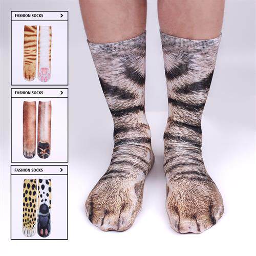 猫爪猫咪猫脚猫腿袜子动物3d仿运动袜