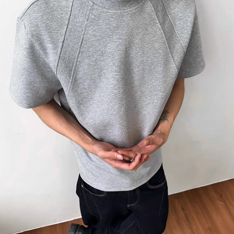 男款内搭时尚潮牌抗皱夏季拼接