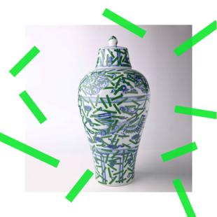 饰摆件 占领梅瓶复古家居摆件创意青花瓷花器大花瓶客厅玄关插花装