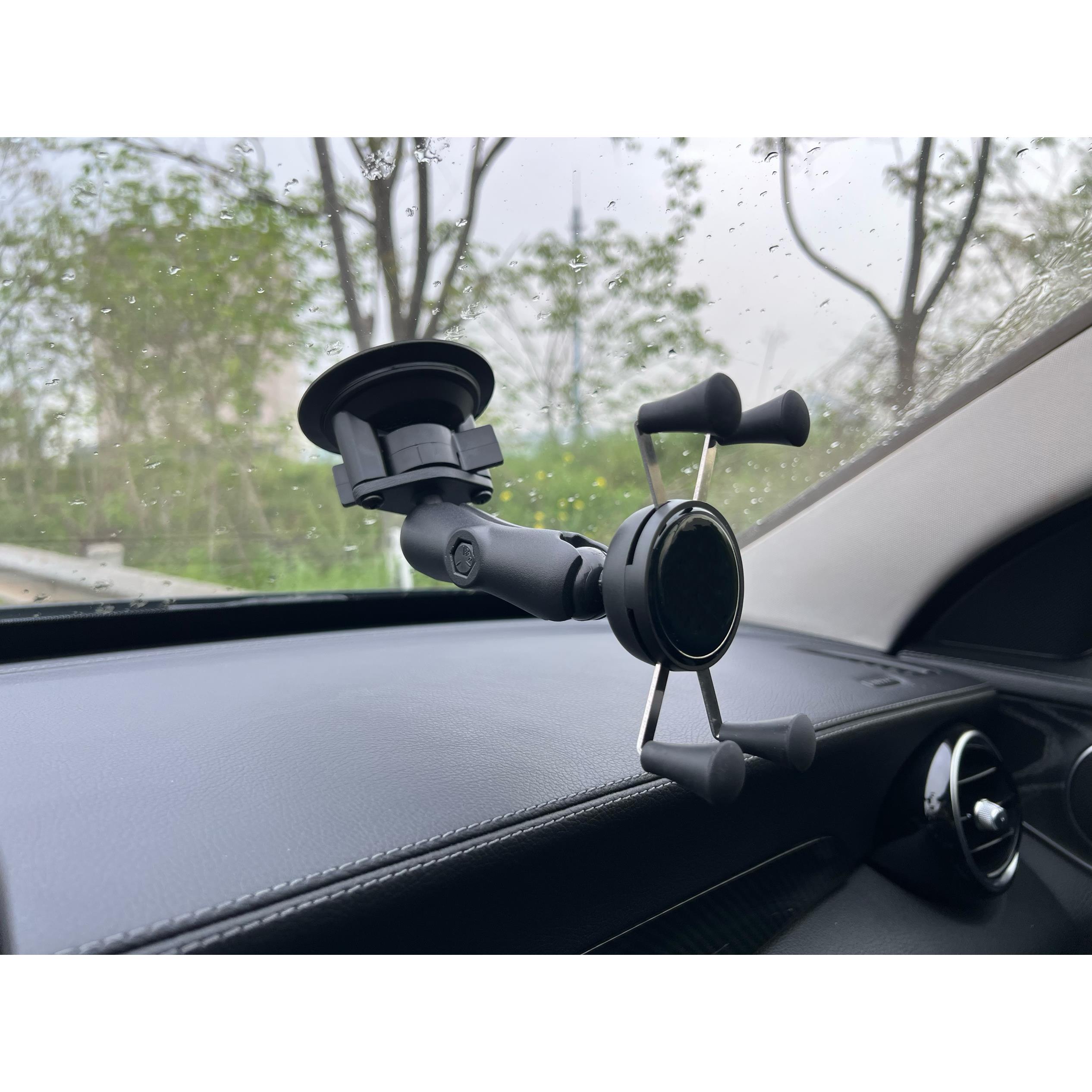 汽车挡风玻璃吸盘式手机支架兼容RAM抗震承重耐日晒 套装送固定网