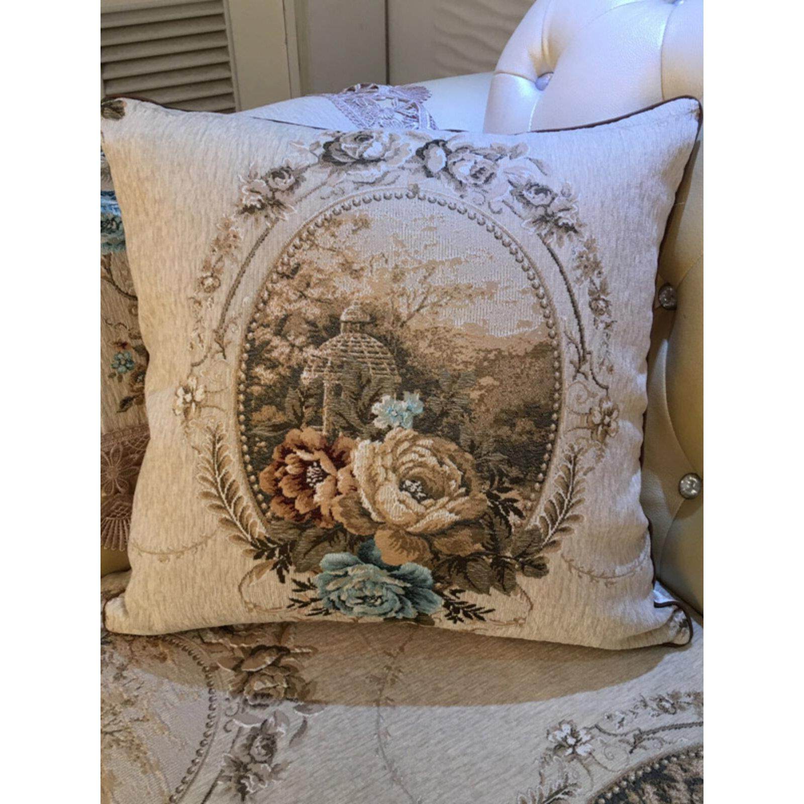 欧式沙发靠垫抱枕靠背床头大枕头客厅简约刺绣腰枕高档奢华可定制