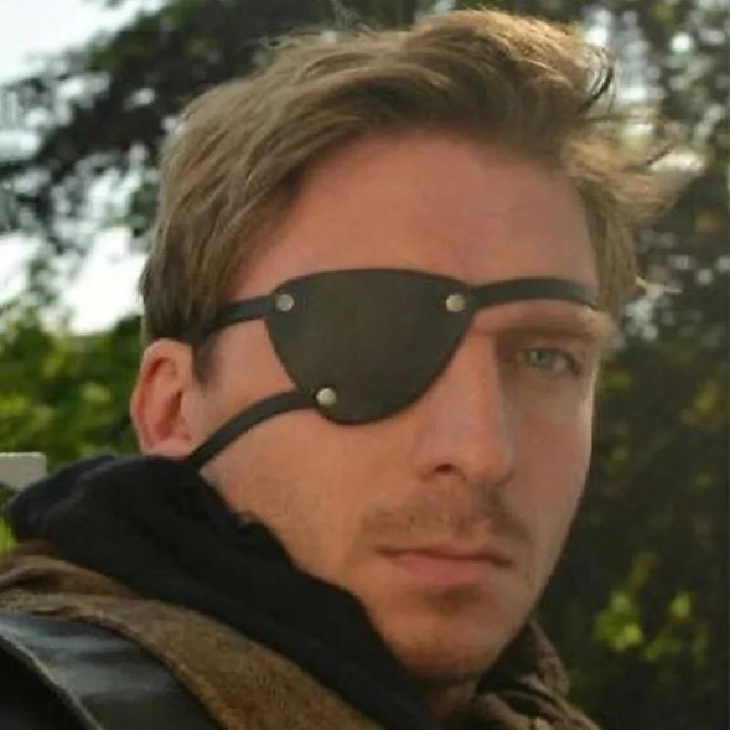 【行业热销】单眼眼罩加勒比海盗眼罩独眼覆古皮革单眼罩中世纪哥