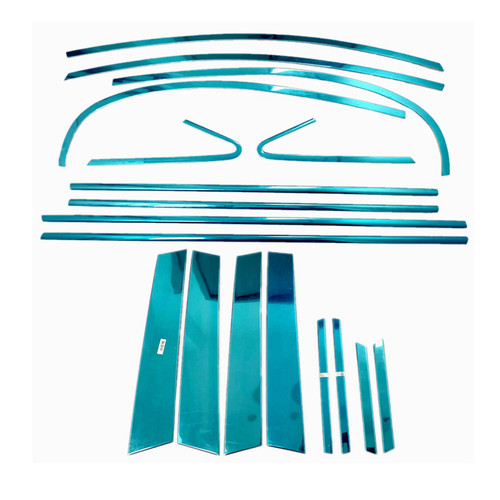 06-15款八代/九代思域改装包边车窗饰条门窗中柱装饰亮条车身饰件