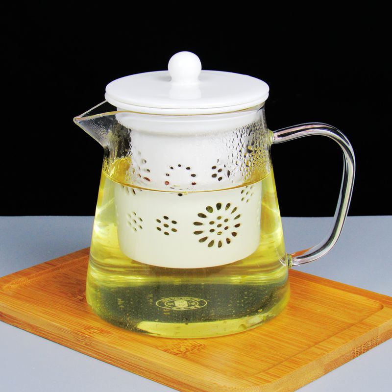 耐热玻璃泡茶壶可加热耐高温 带盖陶瓷过滤内胆花茶茶具套装家用