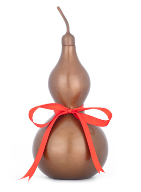 紫铜开口葫芦摆件家用铜葫芦客厅电视柜办公室桌面装饰品铜工艺品