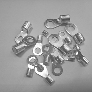 OT6 6冷压接线端子O型圆形裸端头铜线鼻子接头线耳6平方镀银紫铜