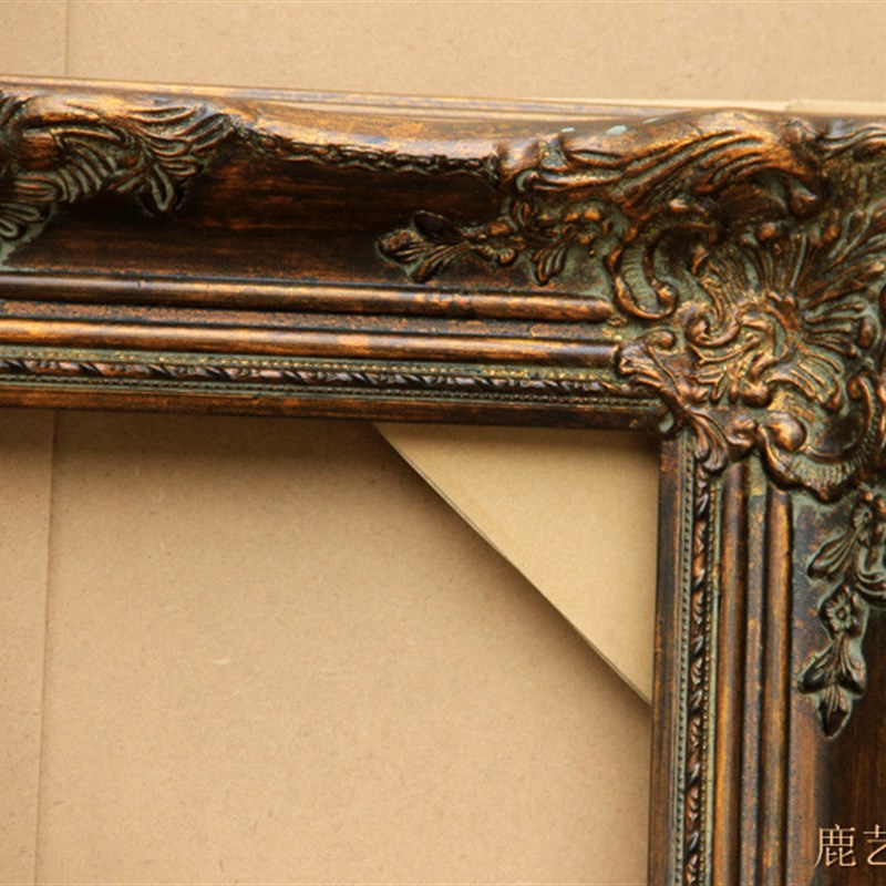 欧式实木画框定制暗金色画框镜框油画外框相框宽9.5cm厚5.5cm