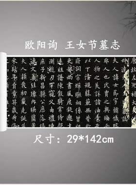 欧阳询楷书《王女节墓志》名家毛
