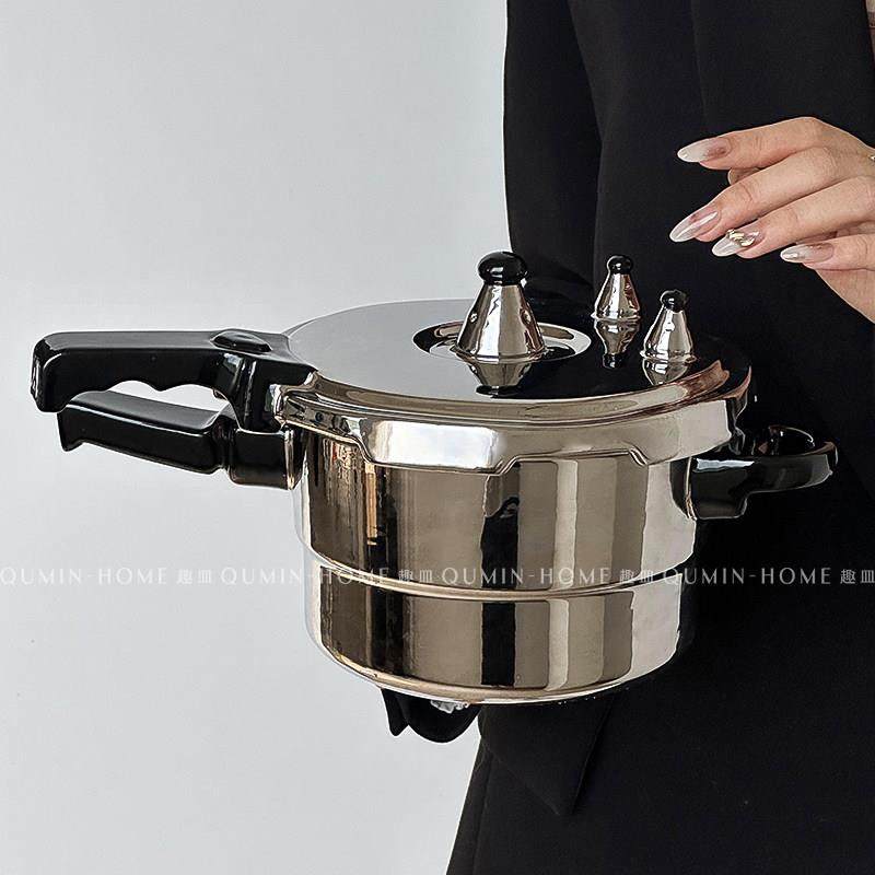 趣皿创意陶盖碗高压锅型带盖学生宿舍大容量大泡面碗趣味家用饭碗,餐饮具,泡面碗,淘宝优惠券,粉丝福利购,淘宝优惠卷