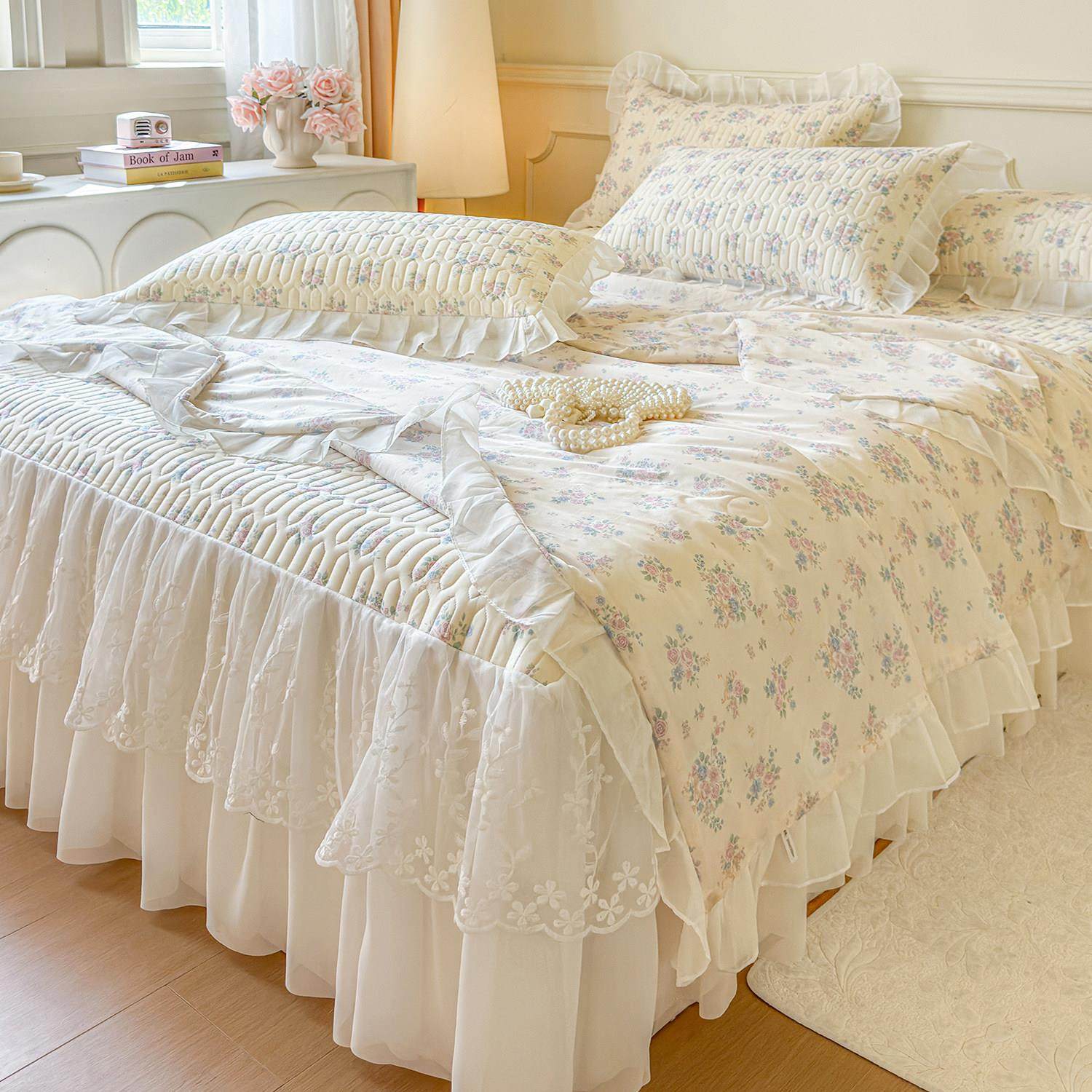 夏季A类冰丝乳胶凉席三件套夏凉被四件套小碎花可机洗空调凉席床,床上用品,乳胶席,淘宝优惠券,粉丝福利购,淘宝优惠卷