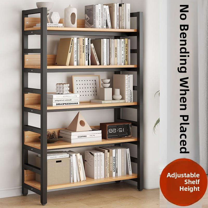 书架落地置物架家用书柜图书馆展示架简易儿童书架多层铁艺货架子