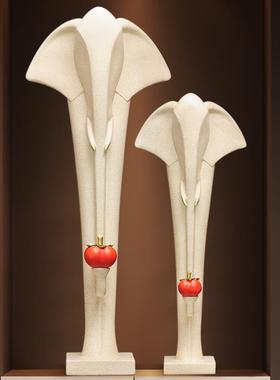 招财大象入户玄关摆件进门客厅电视柜落地竖高级感装饰品乔迁礼物