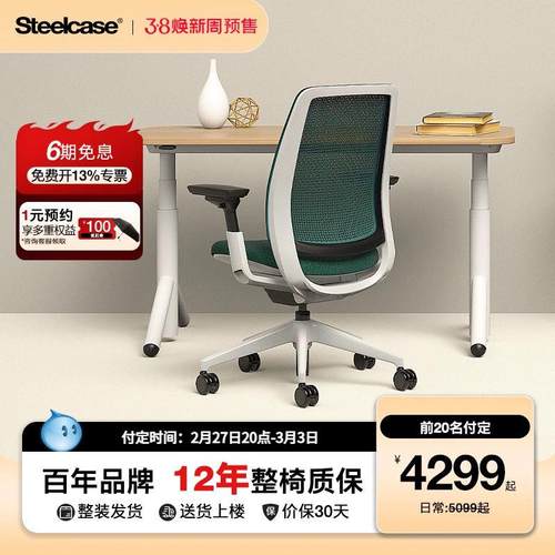 Steelcase世楷 Series 2人体工学椅女生卧室久坐舒适电脑椅家用椅